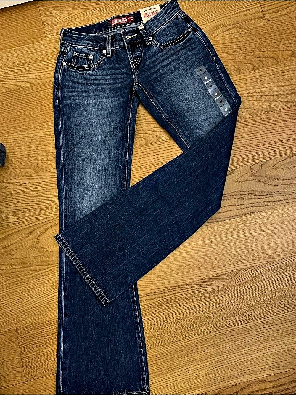 Lucky Brand ultra low rise Lil' Maggie Flare Jeans 00/24